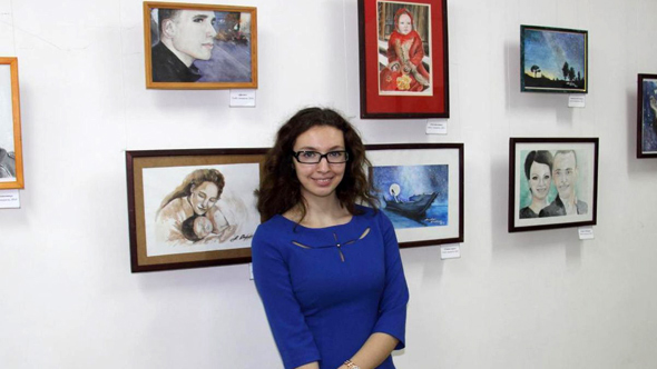 Анастасия КОВАЛЕВА в день открытия выставки