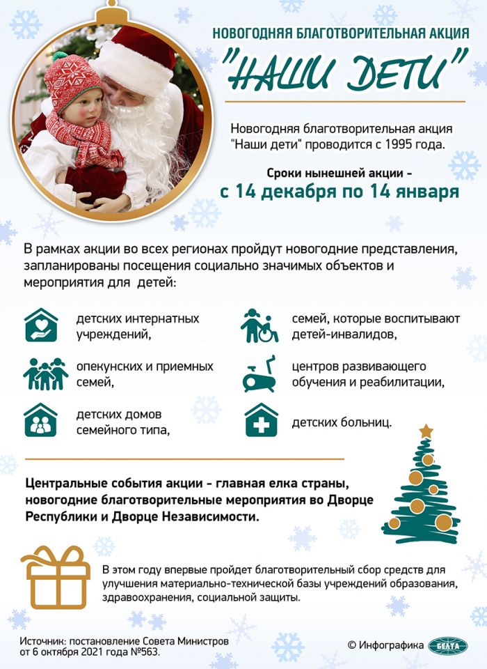 С 14 декабря в Беларуси стартовала акция &quot;Наши дети&quot;