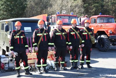 Пожарная охрана Крупского лесхоза прошла проверку готовности (фото)