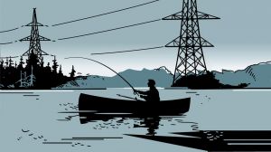Рыболовы помните, что расстояние от земли до проводов линии электропередачи составляет 6-7 метров