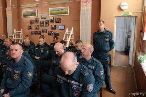 Единый день информирования состоялся в Крупском районном отделе по чрезвычайным ситуациям
