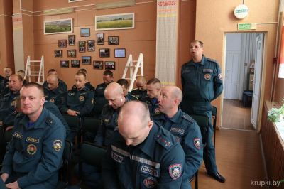 Единый день информирования состоялся в Крупском районном отделе по чрезвычайным ситуациям
