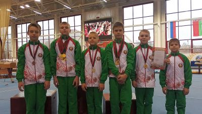 Крупские гимнасты с республиканских соревнований привезли 15 медалей