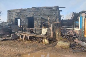 В деревне Мхерино на пожаре погиб человек