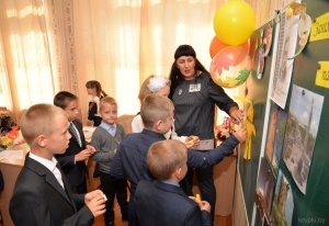 В школах Крупского района провели первый урок «Занімай, Беларусь маладая мая, свой пачэсны пасад між народамі!»