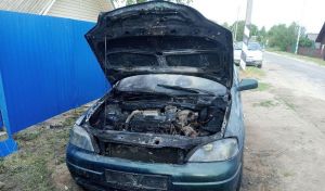 В деревне Слобада горел автомобиль