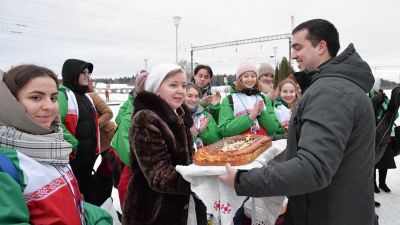 В Крупки прибыл 57-й Звездный поход по местам боевой и трудовой славы белорусского народа