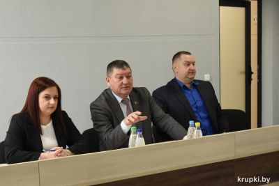 Председатель Крупского райисполкома встретился с коллективом Крупского РЭС