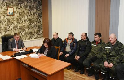 Председатель Крупского райисполкома встретился с работниками Крупского филиала ГП «Миноблтопливо»