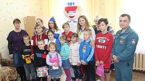 Работники Крупского РОЧС и активисты районного отделения БМООСП провели благотворительную акцию в социальном приюте