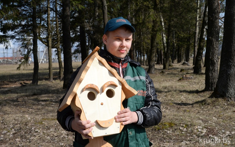 Кватэры для птушак у выглядзе казачных палацаў зроблены вучнямі ўсіх школ Крупскага раёна