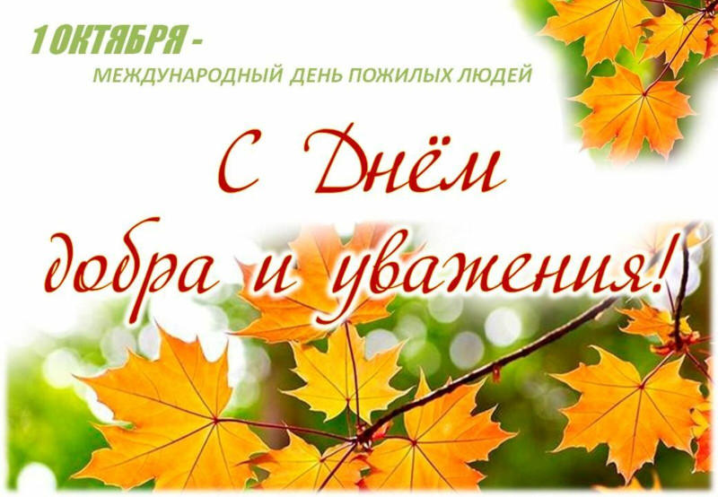 1 октября — Международный день пожилых людей  