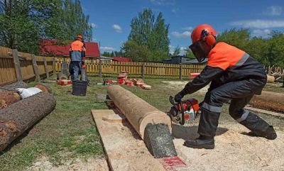 Районный этап конкурса «Лесоруб-2021» провели в деревне Великий Лес