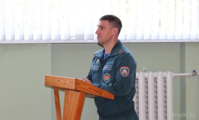 Первый заместитель начальника Крупского РОЧС встретился с коллективом Крупского военного лесхоза