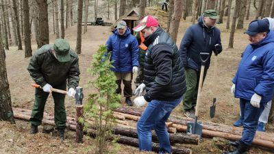 Председатель Миноблисполкома принял участие в республиканском субботнике в Крупском районе