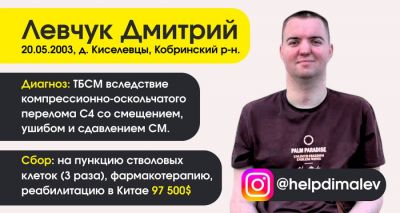 Дмитрий Левчук нуждается в вашей помощи