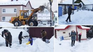 Крупчане активно включились в "снежный" субботник (фото)