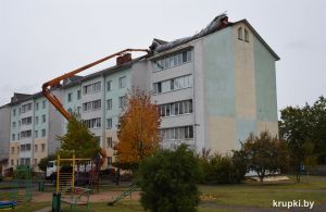 В Крупках оперативно приступили к устранению последствий непогоды