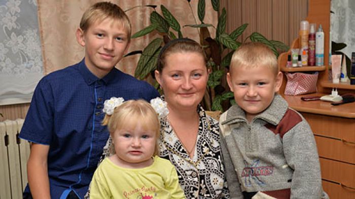 Таццяна КОБІНА, маці пяцярых дзяцей, сёлета ўдастоена ганаровай дзяржаўнай узнагароды – ордэна Маці.