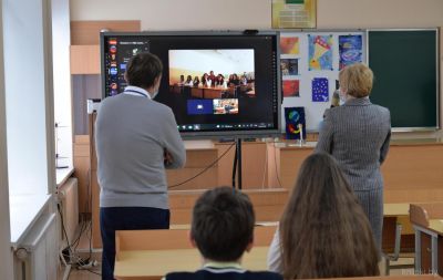 В Крупской районной гимназии состоялся телемост Крупки – Уфа