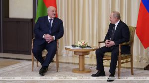 Александр Лукашенко встречается с Владимиром Путиным в подмосковном Ново-Огарево