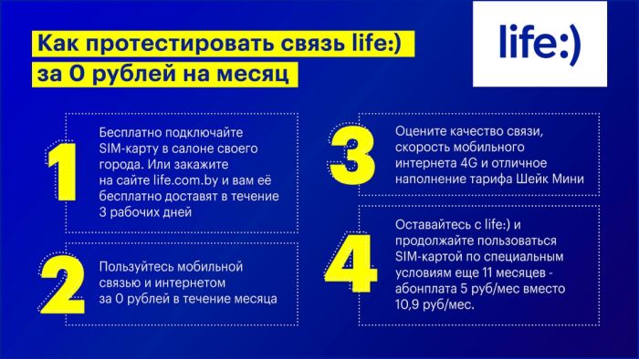 life:) улучшил 4G­покрытие в Крупском районе. Попробуй бесплатно!