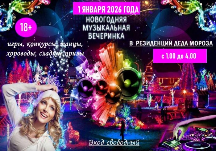 В новогоднюю ночь в Крупках пройдет музыкальная вечеринка