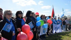 В честь праздника 1 Мая в Крупках состоялся торжественный митинг