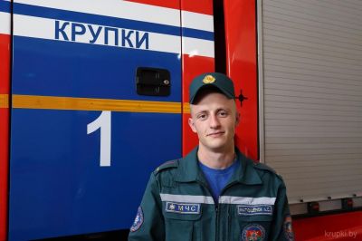 Знакомимся с молодыми специалистами Крупского РОЧС: Александр Матюшенок, начальник караула ПАСЧ-1