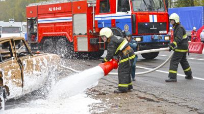 В Крупском районе проходят комплексные учения по защите населения от ЧС (фото)