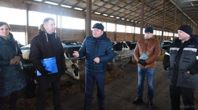Председатель райисполкома встретился с руководителями и специалистами сельхозорганизаций на фермах СУП «Щавры-­агро»