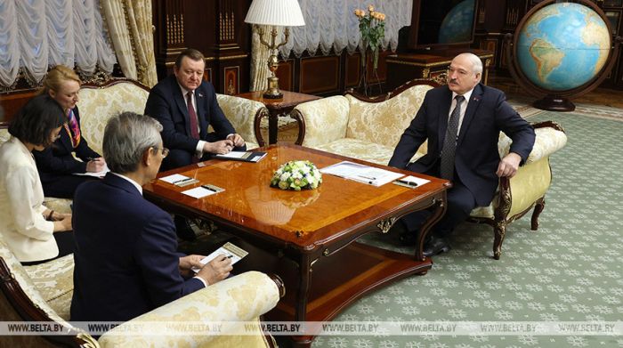 Александр Лукашенко встретился с генеральным секретарем ШОС Чжан Мином