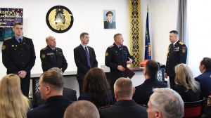 В Крупском отделе Департамента охраны проводили на заслуженный отдых  начальника отдела Андрея Комарова