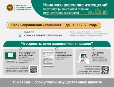 Началась рассылка извещений на уплату физическими лицами имущественных налогов