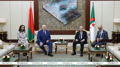 Встреча Лукашенко с Президентом Алжира Теббуном проходит во дворце "Эль-Мурадия"