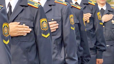 Поздравление председателя Крупского райисполкома с Днем милиции