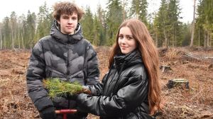 10-классники лицея БГУ приняли участие в посадке леса на Крупщине