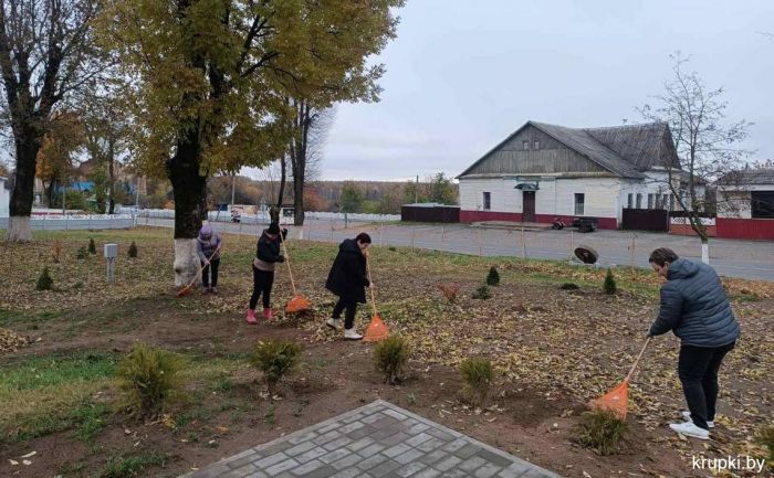 В Холопеничах жители наводят чистоту и порядок