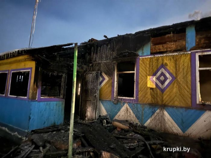 31 января в д. Клубыничи горел жилой дом