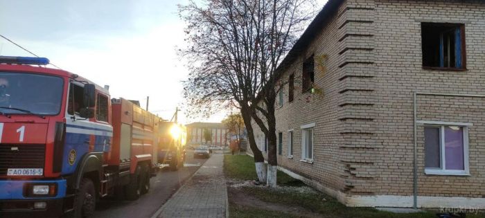 В Крупках на пожаре погибли два человека