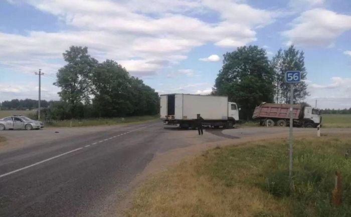 В Крупском районе столкнулись автомобили «МАЗ»