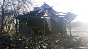 В Худовцах сгорел нежилой дом
