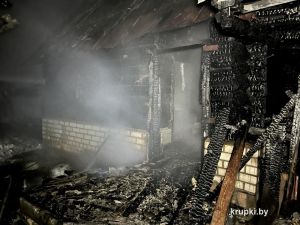 В Гапоновичах горела баня