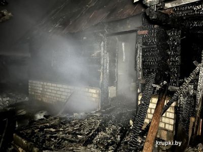 В Гапоновичах горела баня