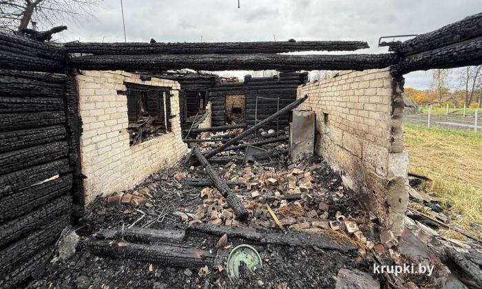 При пожаре в г.п. Бобр погиб пенсионер